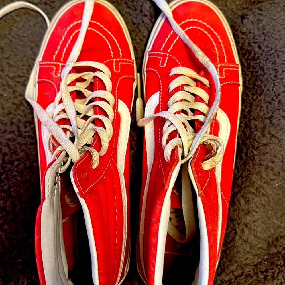 Red high top vans